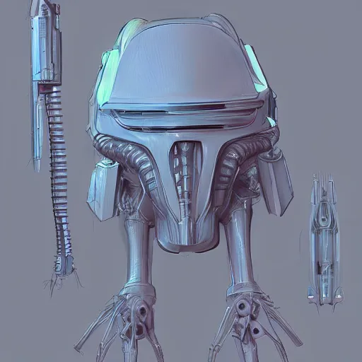 Image similar to pastel coloured scifi tech hardsurface shape form exploration, big medium small, artstation, colored marker, syd mead, hr giger, concept art