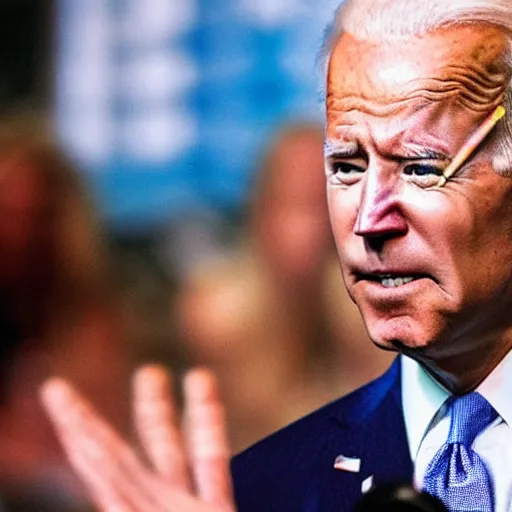 Image similar to joe biden tripping on acid