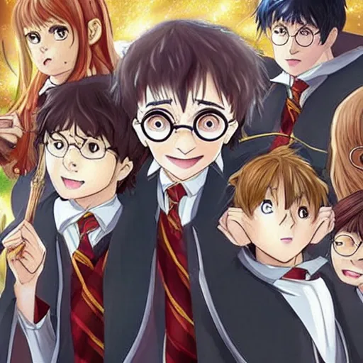 Image similar to “ harry potter anime, super detailed ”