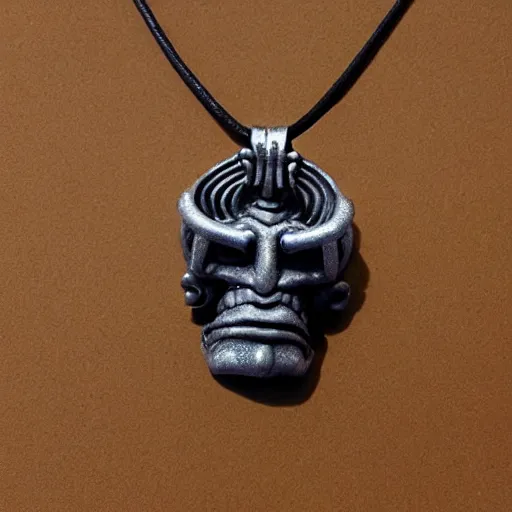 Image similar to necklace of hellboy, hyper realistic,