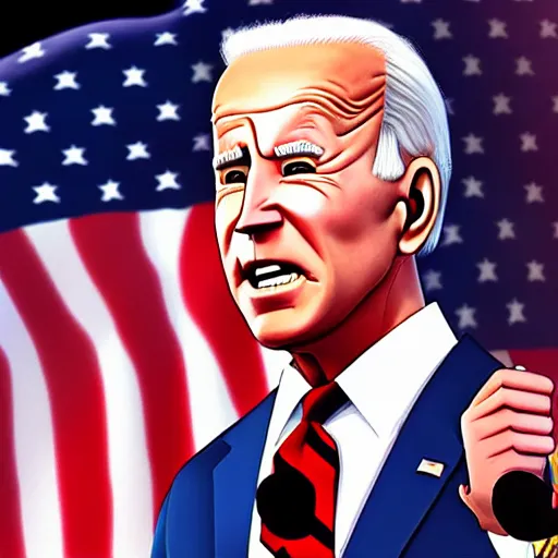 Image similar to joe biden on meth as seen in award winning animated pixar movie 4k octane render