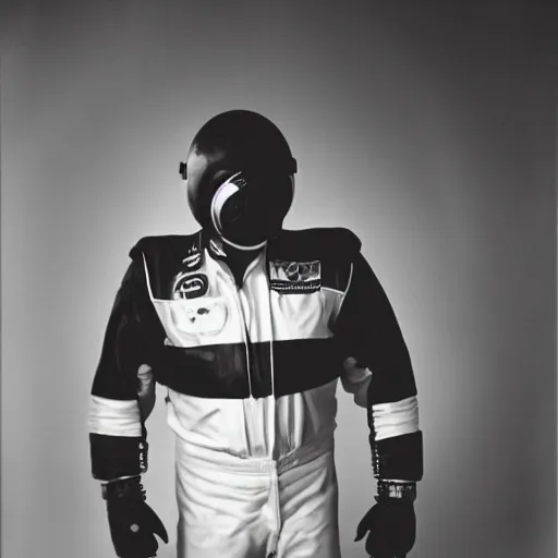 Prompt: a long shot, black & white studio photographic portrait of a mexican pilot, dramatic backlighting, 1 9 9 3 photo from life magazine, color photo