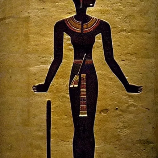 Prompt: ancient egyptian pharaonic art of a woman