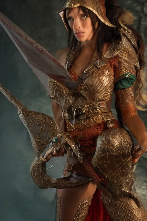 Image similar to a female DND elf, high resolution film still, 8k, HDR colors, cosplay, studio lighting