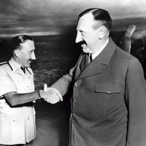 walt disney greets hitler | Stable Diffusion