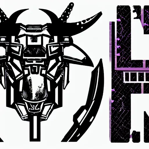 Image similar to cyberpunk minotaur logo