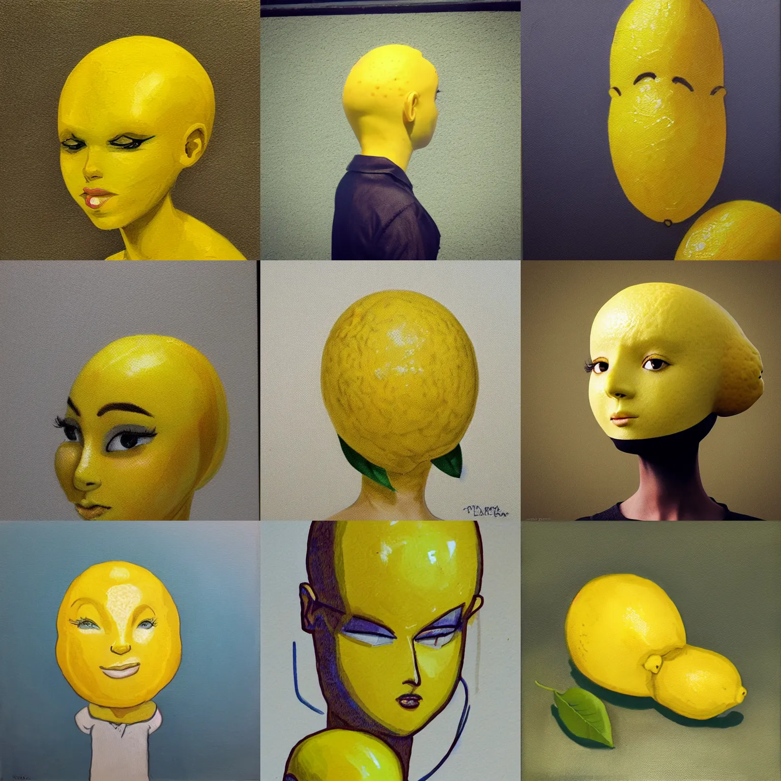 Prompt: lemon head from 2014