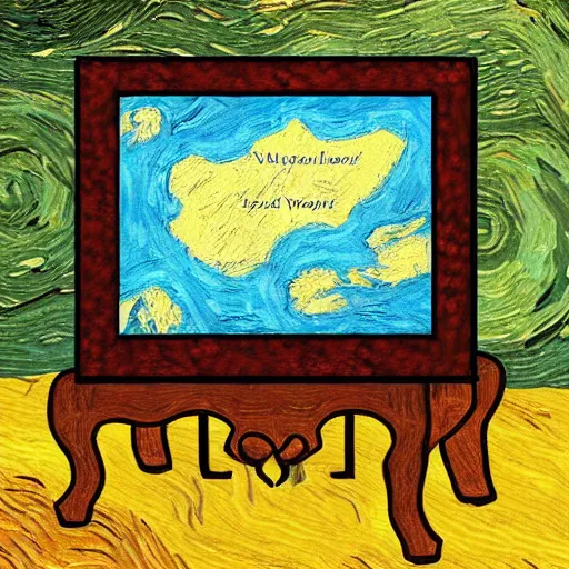 Image similar to valorant map icebox painting in the style of van gogh