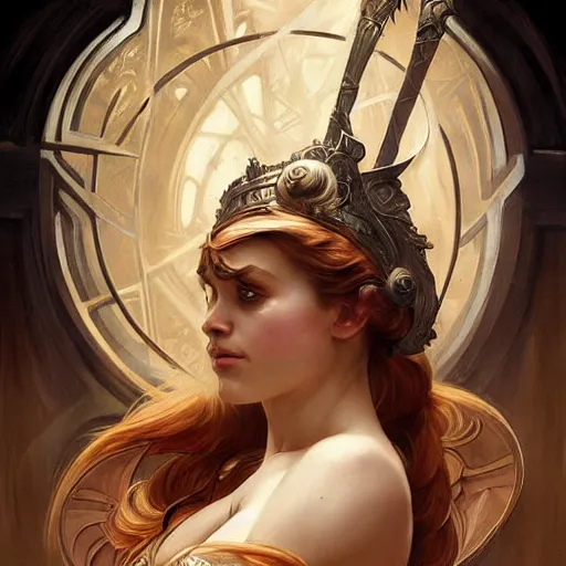Image similar to a potato eilish as the roman goddess of chaos!! intricate elegant, highly detailed, digital painting, artstation, concept art, smooth, sharp focus, illustration, art by ( ( ( artgerm ) ) ) and greg rutkowski! and ( ( alphonse mucha ) ), heavily influenced by frank frazetta and boris vallejo, sword and sorcery