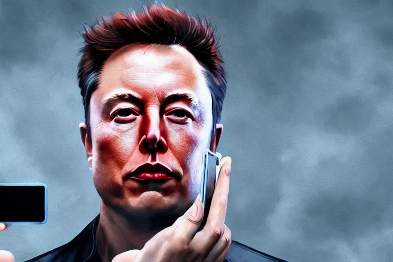 Image similar to hyperrealism aesthetic ridley scott and denis villeneuve style photography of a detailed giant elon musk, siting on a detailed ultra huge toilet and scrolling his smartphone in hyperrealism scene from detailed art house movie in style of alejandro jodorowsky and wes anderson