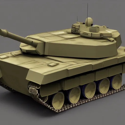 Image similar to main battle tank blueprint scuffed top down side view