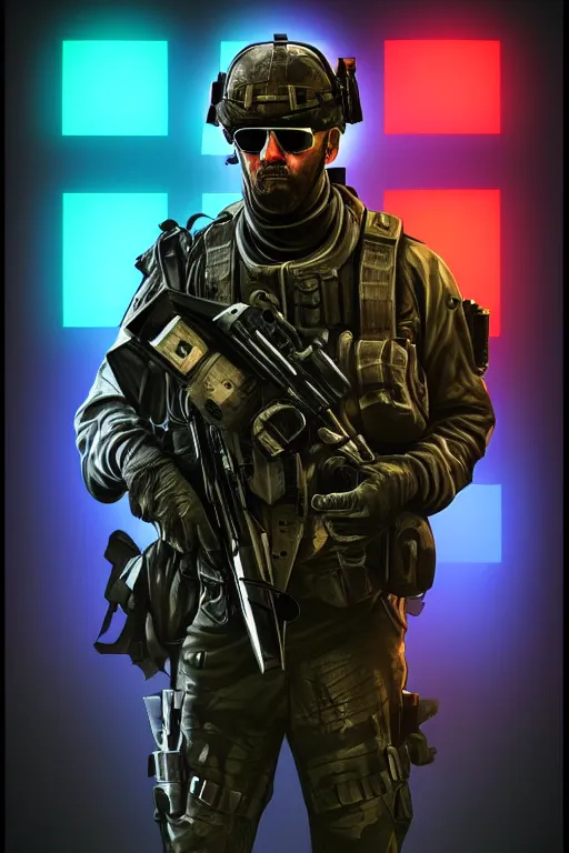 Image similar to call of duty. pop art, no duplicate image, glowing lights, ultra details, digital painting, artstation, concept art, smooth, sharp focus, illustration, intecrate details, art by richard hamilton and mimmo rottela