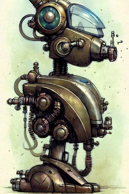 Prompt: (((((1950s robot science fantasy . muted colors.))))) by Jean-Baptiste Monge !!!!!!!!!!!!!!!!!!!!!!!!!!!