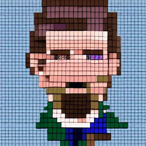 Image similar to Dr. Gregory House in Minecraft art style