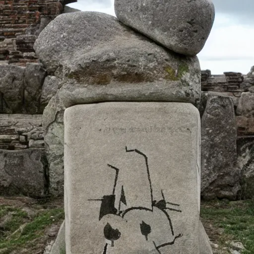 Prompt: ancient monument to Pikachu