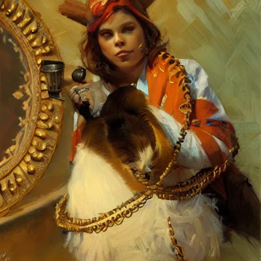 Image similar to a dressed guinea pig, highly detailed painting by gaston bussiere, craig mullins, j. c. leyendecker 8 k