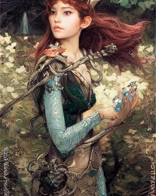 Prompt: a beautiful elf princess by Edgar Maxence and Ross Tran and Michael Whelan, masterpiece, high quality, high coherence, very detailed