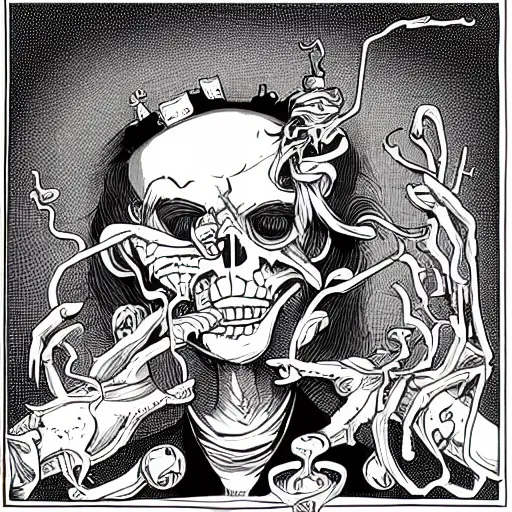 Prompt: mcbess illustration of vecna