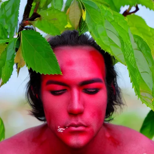 Prompt: Cherry man, makeup