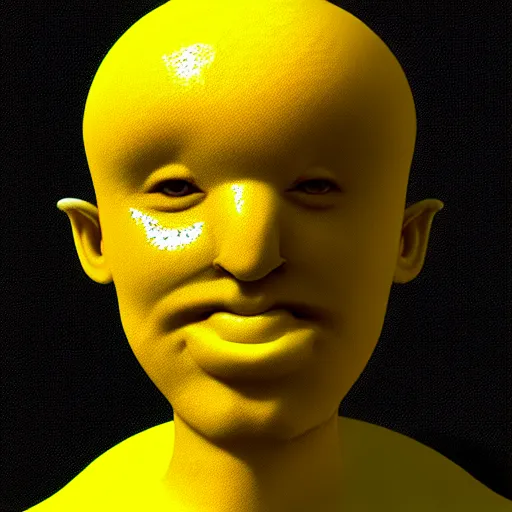 Image similar to a lemon man, digital art