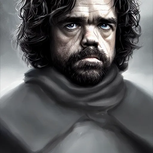 Image similar to peter dinklage as jon snow, digital painting, extremely detailed, 4 k, intricate, brush strokes, mark arian, artgerm, bastien lecouffe - deharme