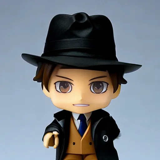 Image similar to johnny depp with a hat as nendoroid, kodak film