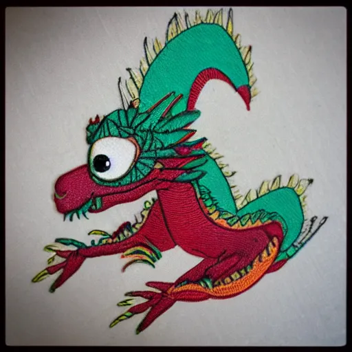 Image similar to dragon with a needle and thread