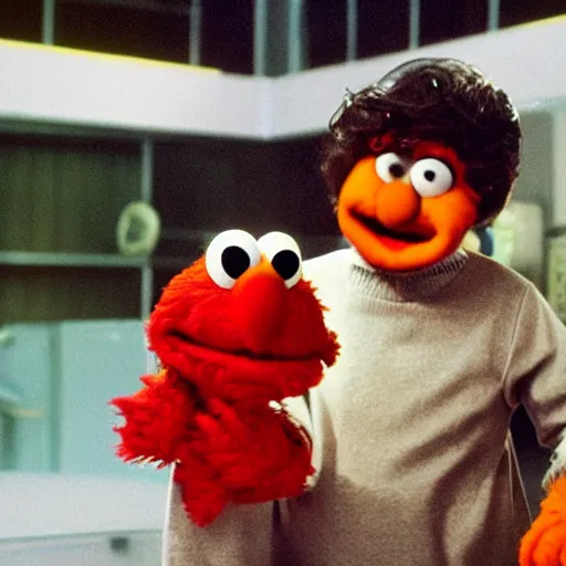 Prompt: elmo in being john malcovich ( 2 0 0 1 )