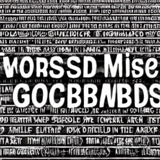 Image similar to words made of goosebumps