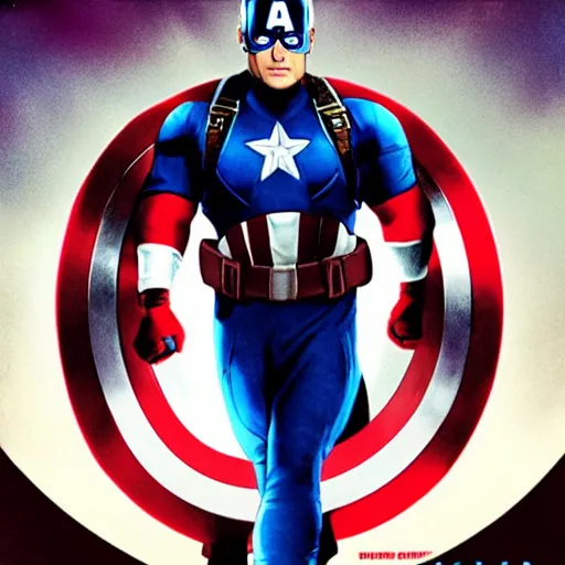 Image similar to movie poster of Danny Devito as Captain America in the Avengers