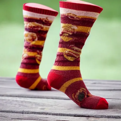 Image similar to bacon cheese socks