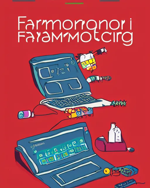 Prompt: A book cover for programing language 'Faraonu'