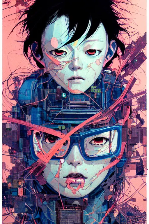 Image similar to prompt : city punk portrait soft light painted by james jean and katsuhiro otomo and erik jones, inspired by akira anime, smooth face feature, intricate oil painting, high detail illustration, sharp high detail, manga and anime 1 9 9 9