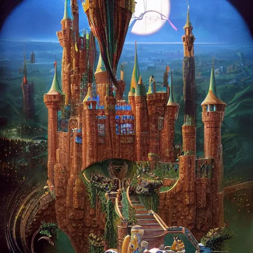 Prompt: the fantasy castle, by James C. Christensen