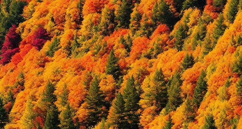Prompt: (((((a gorgeous hillside in the autumn, trees, mountains))))) by Sylvain Sarrailh!!!!!!!!!!!!!!!!!!!!!!!!!!!