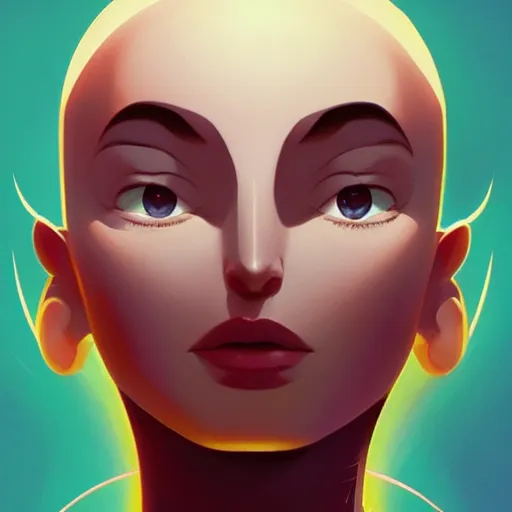 Image similar to face icon stylized minimalist the day the earth stood still 1 9 5 1, loftis, cory behance hd by jesper ejsing, by rhads, makoto shinkai and lois van baarle, ilya kuvshinov, rossdraws global illumination