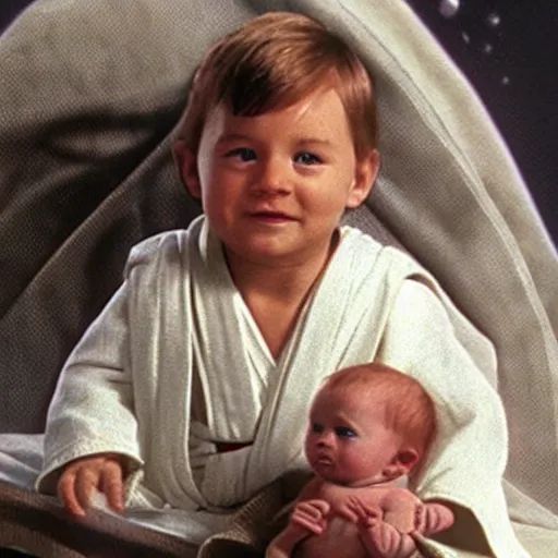 Prompt: obi wan kenobi as a baby