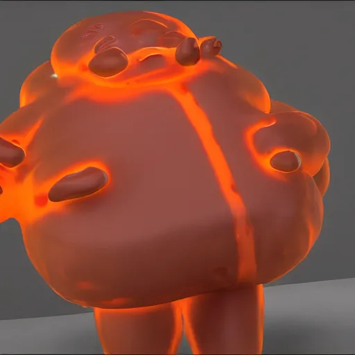 Prompt: living blob made out of acid, hd