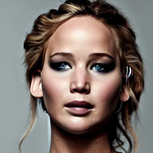 Prompt: jennifer lawrence is frankenstein's monster