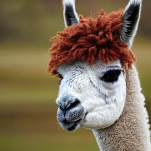Image similar to the back of a llamas head