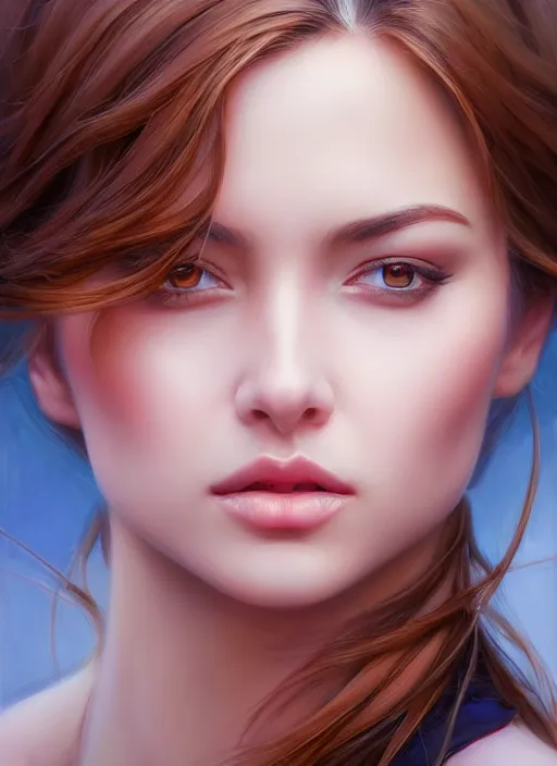 Image similar to photo of a gorgeous young woman in the style of stefan kostic, realistic, sharp focus, 8k high definition, insanely detailed, intricate, elegant, art by stanley lau and artgerm