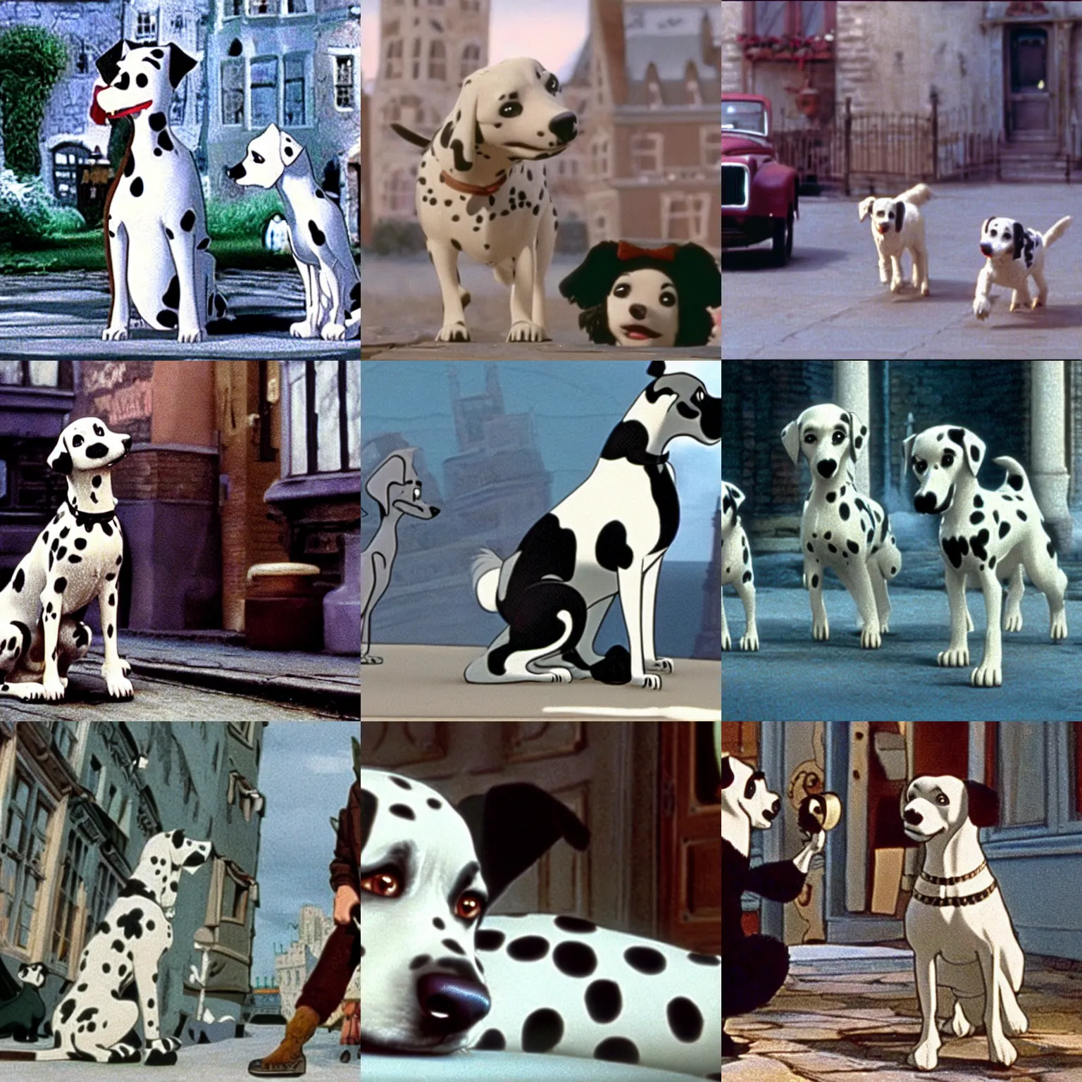 Prompt: a film still from 1 0 1 dalmatians ( 1 9 9 6 )