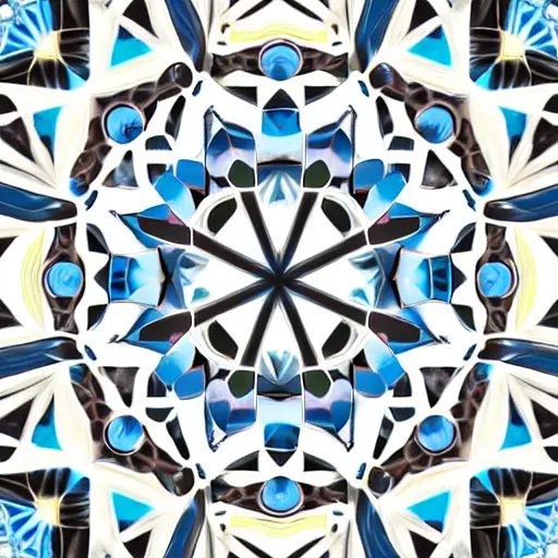 Image similar to gem, white, centered, symmetrical, hexagonal, oblong, digital art