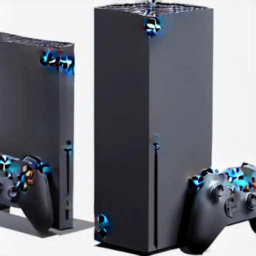 Image similar to xbox x playstation 5 hybrid console