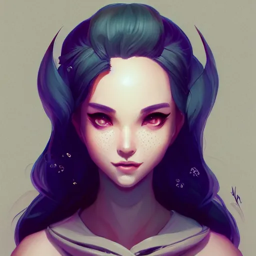 Image similar to a portrait of a beautiful model, art by lois van baarle and loish and ross tran and rossdraws and sam yang and samdoesarts and artgerm, digital art, highly detailed, intricate, sharp focus, Trending on Artstation HQ, deviantart, unreal engine 5, 4K UHD image