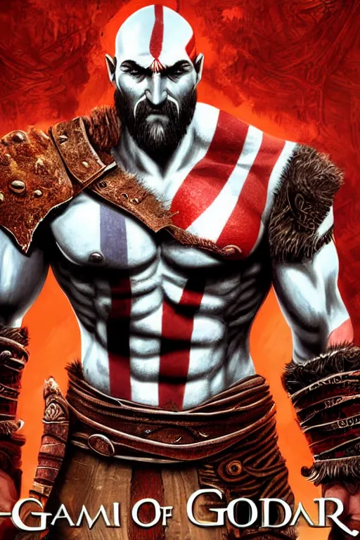 Image similar to poster for game god of war, highly detailed, centered, digital painting