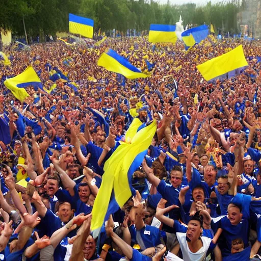 Prompt: victory celebration, joy, ukraine