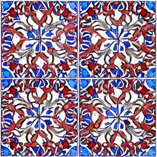 Prompt: polish folk pattern, tile pattern, very beautiful