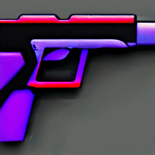 Image similar to cyberpunk pistol, stylized, impressionist, 8 k,