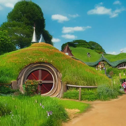 Prompt: hobbiton by Studio Ghibli -6